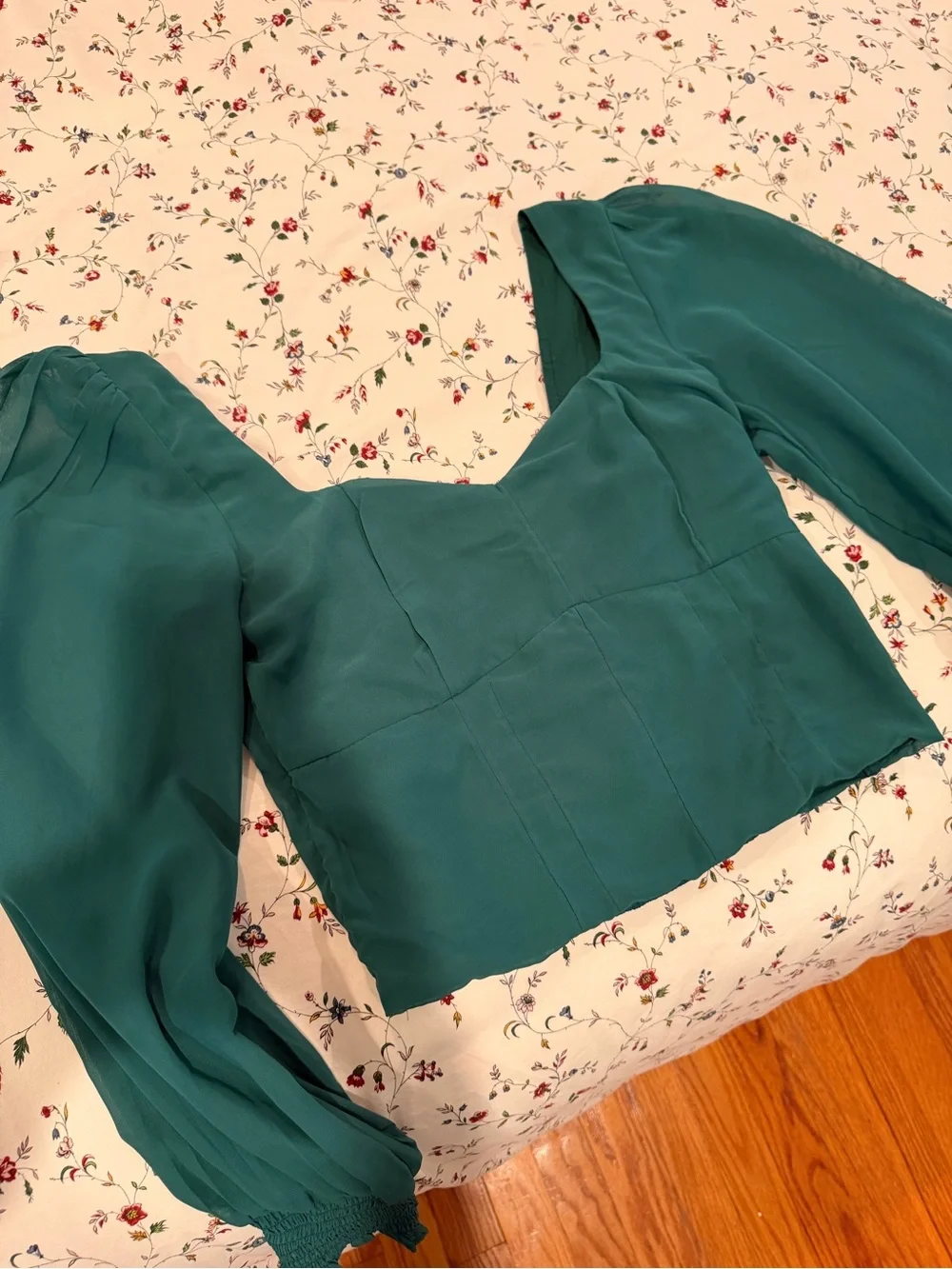 Abercrombie & Fitch teal blouse